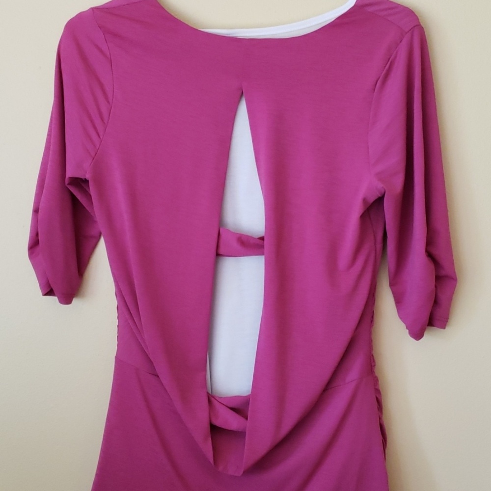 NWT Pink Maurices blouse w/ unique back